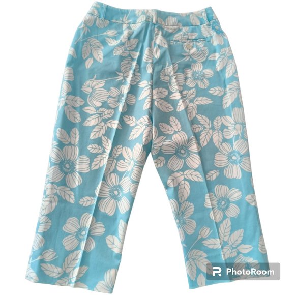 12🌴Jessica Sport floral pastel colors capris pants - Picture 5 of 10